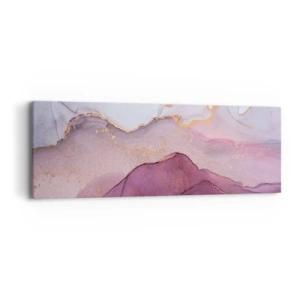 Canvastavla - Bild på duk - Lila och violett vågor - 90x30 cm