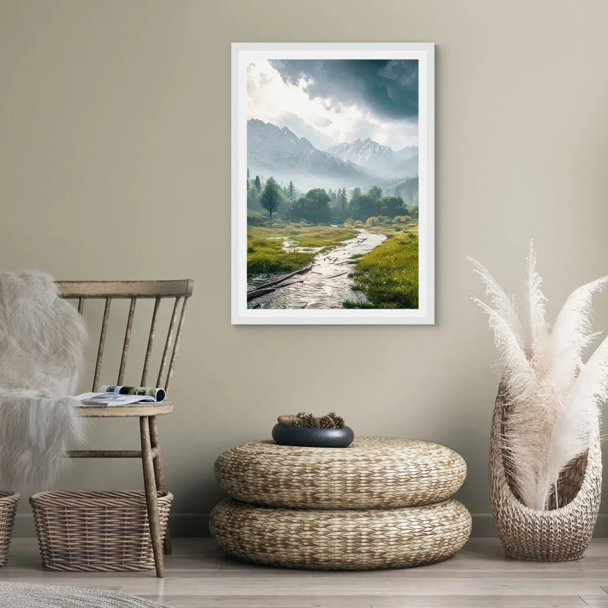 Affisch i vit ram - Fram och tillbaka - 50x70 cm