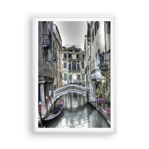 Affisch i vit ram - Tyst begrundan sedan några sekel - 70x100 cm