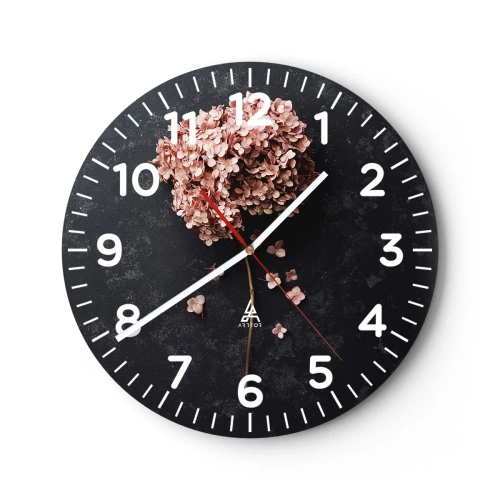 Väggklocka - Klocka på glas - Ett verkligt romantiskt tecken - 30x30 cm