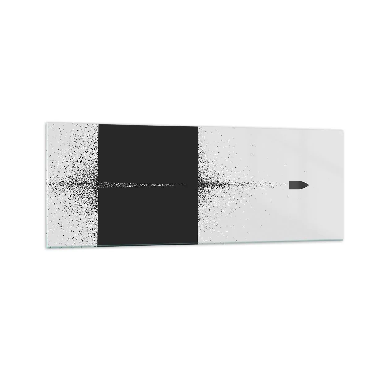 Glastavla - Bild på glas - Rakt mot målet - 140x50 cm