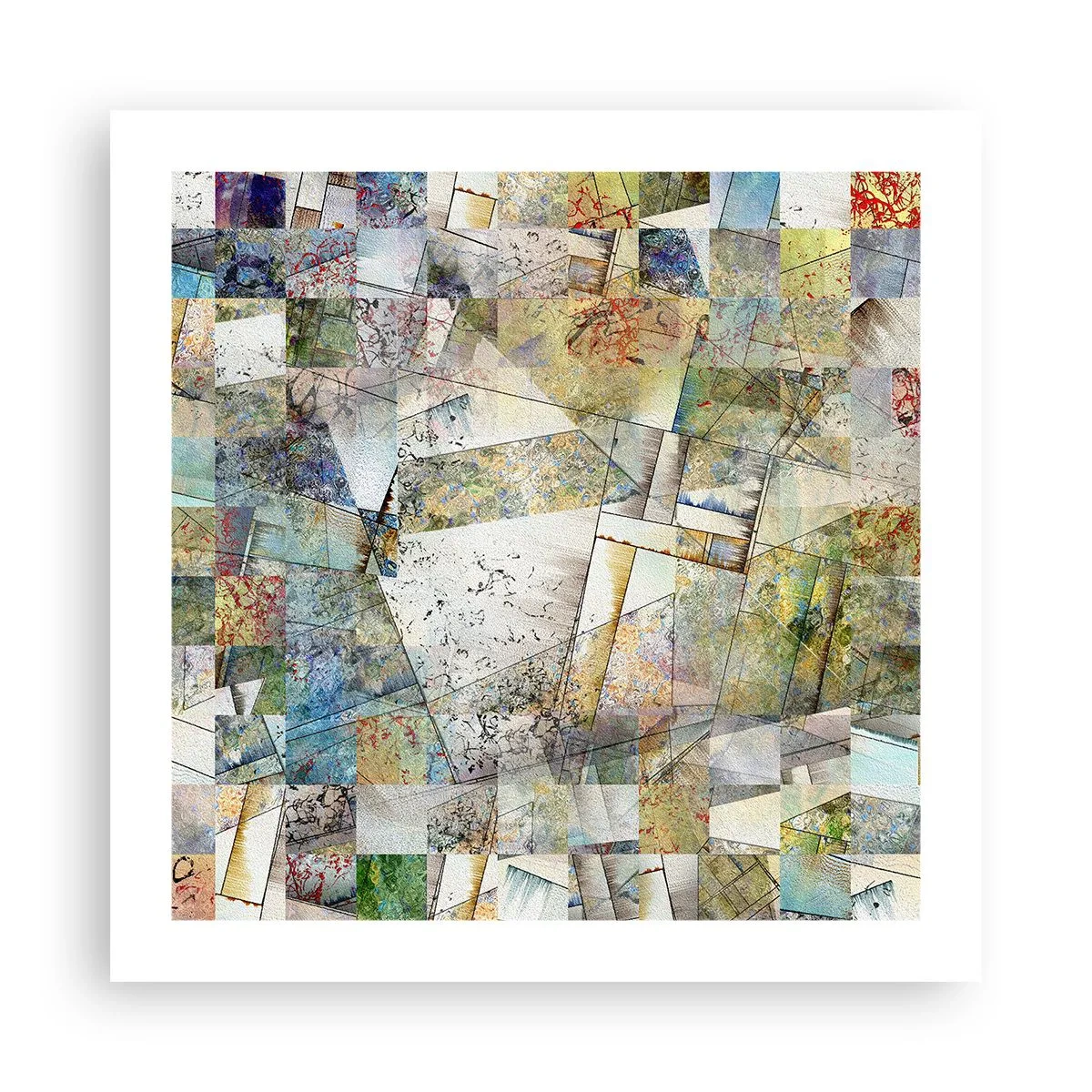 Affisch - Geometrisk omblandning - 50x50 cm