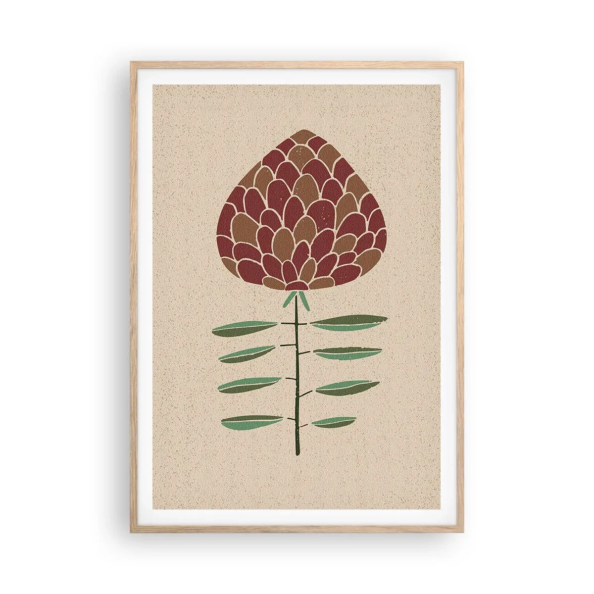 Affisch i ram av ljusek - Som en stor barrkotte - 70x100 cm