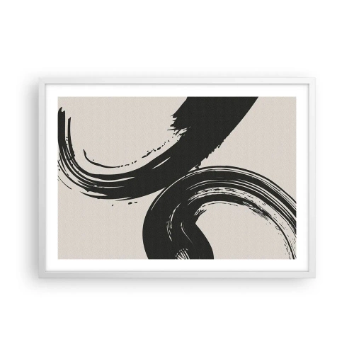 Affisch i vit ram - Svepande och cirkulärt - 70x50 cm