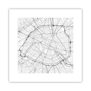 Affisch - Paris blomma - 30x30 cm
