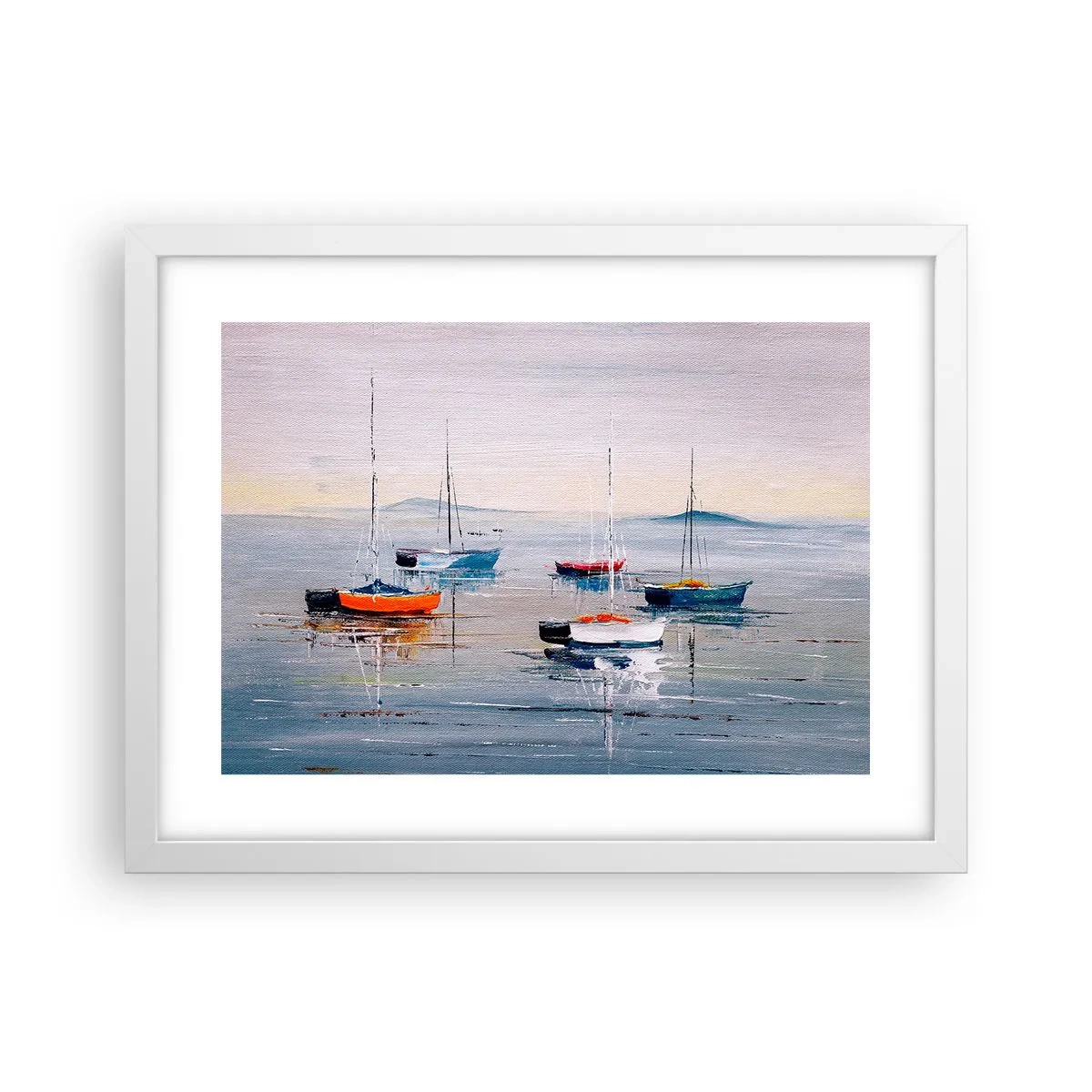 Affisch i vit ram - En välförtjänt vila - 40x30 cm