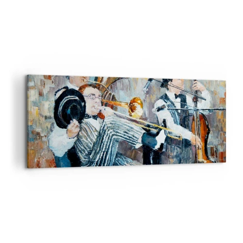 Canvastavla - Bild på duk - Hela den jazzmusiken - 120x50 cm
