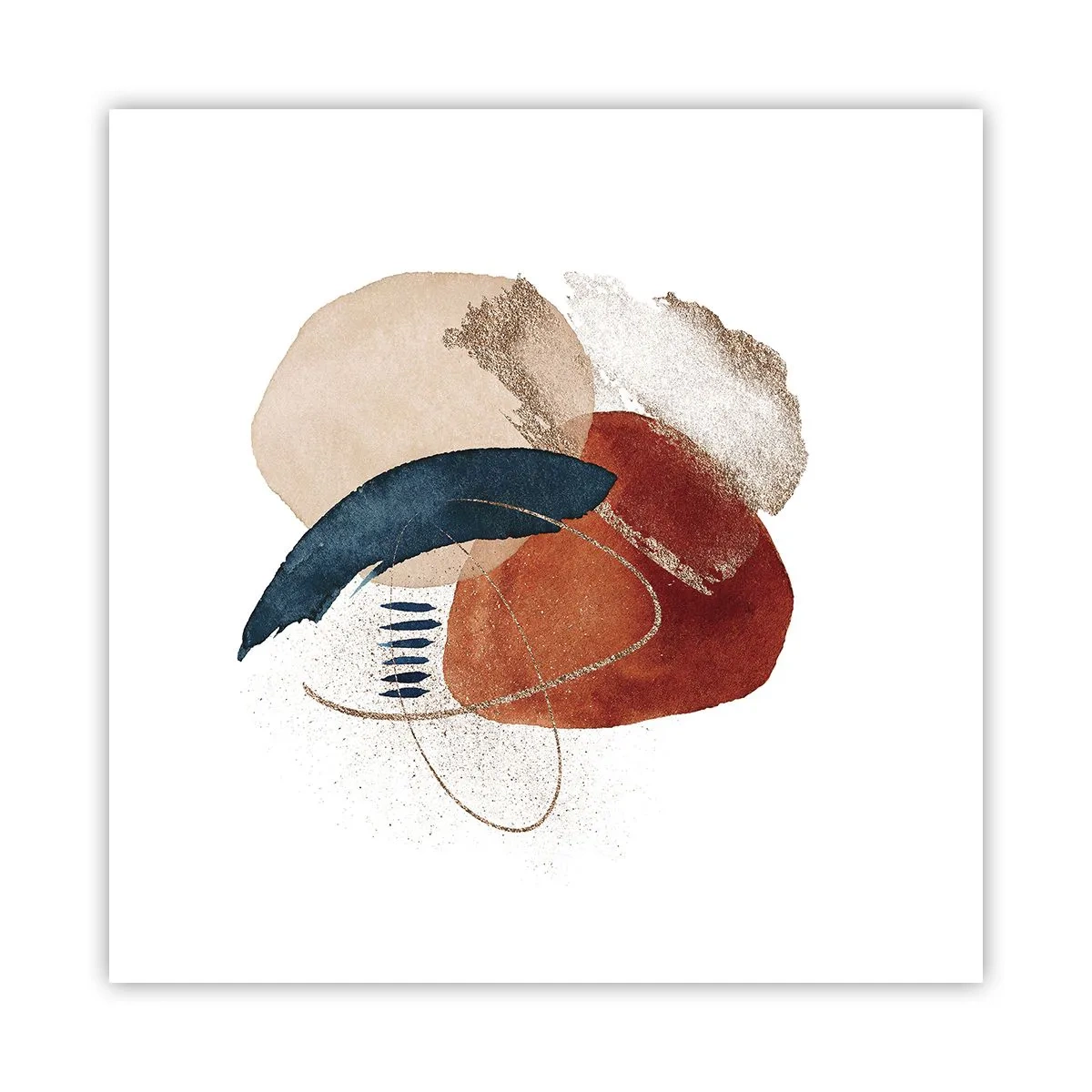 Affisch - Oval komposition - 50x50 cm