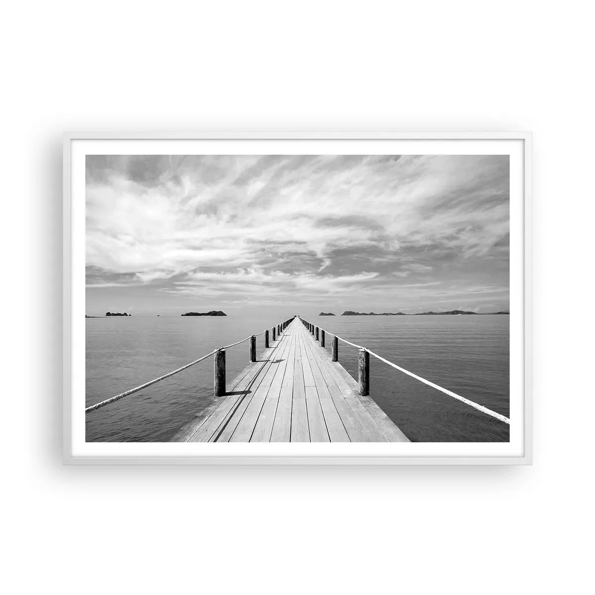 Affisch i vit ram - Kanske en resa... - 100x70 cm