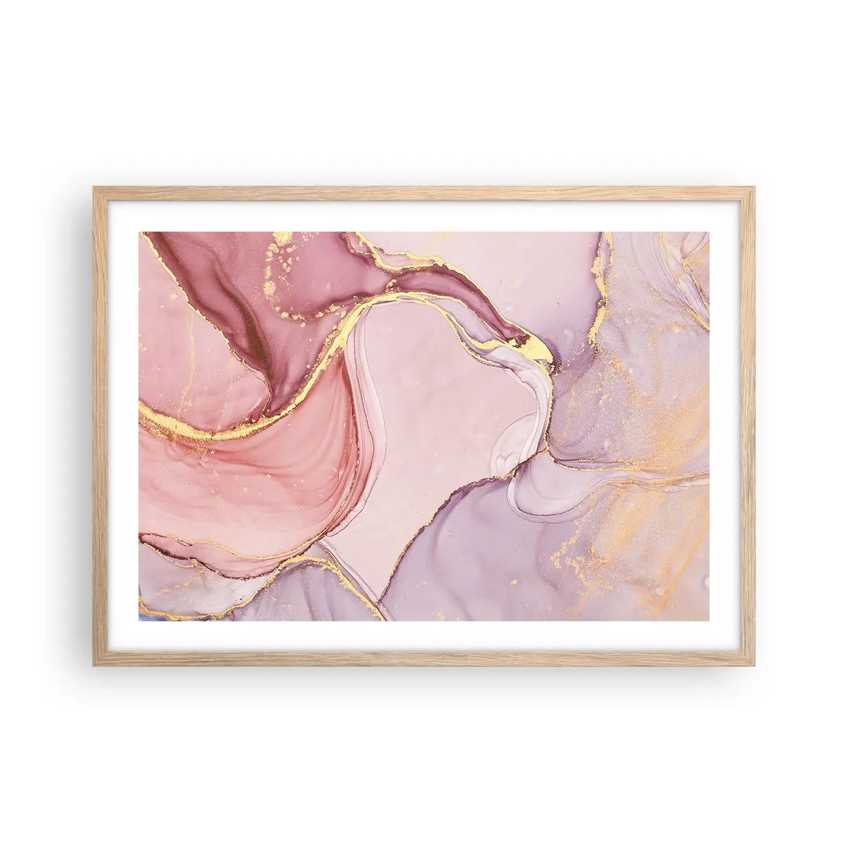 Affisch i ram av ljusek - Färgernas smek - 70x50 cm