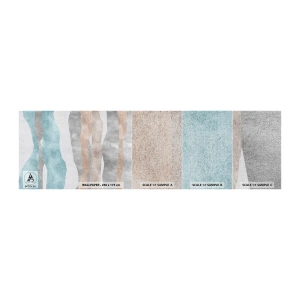 Provbit av fototapet Premium Canvas - Närhetsstudie - Pastell, Minimalistisk, Rader - 100x30 cm