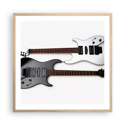 Affisch i ram av ljusek - Formens harmoni - 60x60 cm