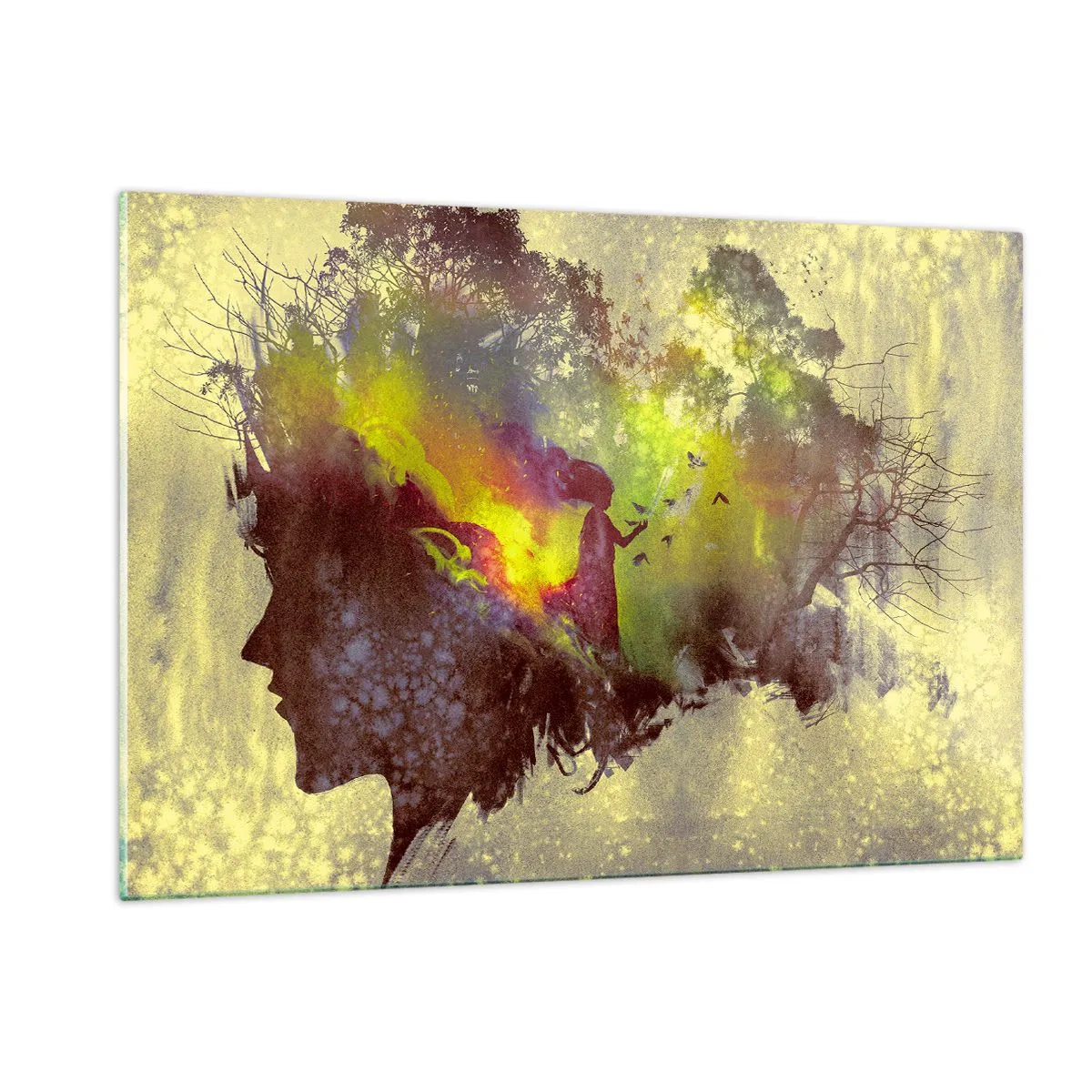 Glastavla - Bild på glas - Moder Naturen - 120x80 cm