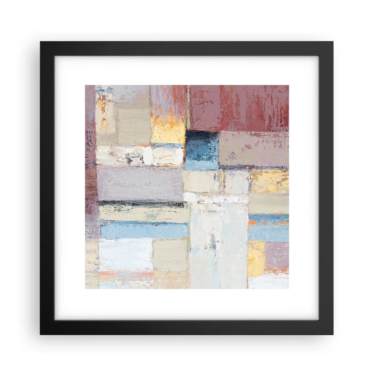 Affisch i svart ram - Geometrins lugn - 30x30 cm