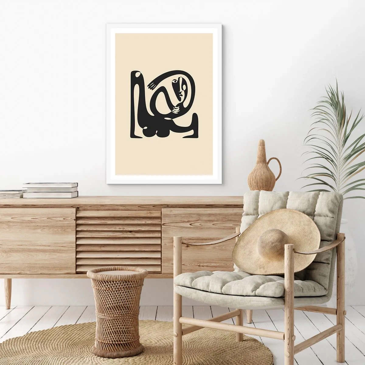 Affisch i vit ram - Nästan Picasso - 70x100 cm
