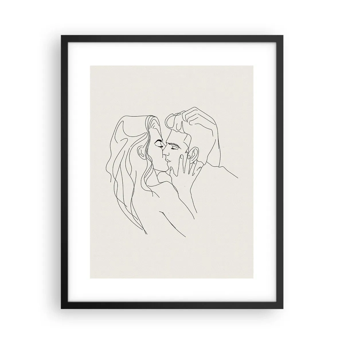 Affisch i svart ram - I kärlekens famn - 40x50 cm