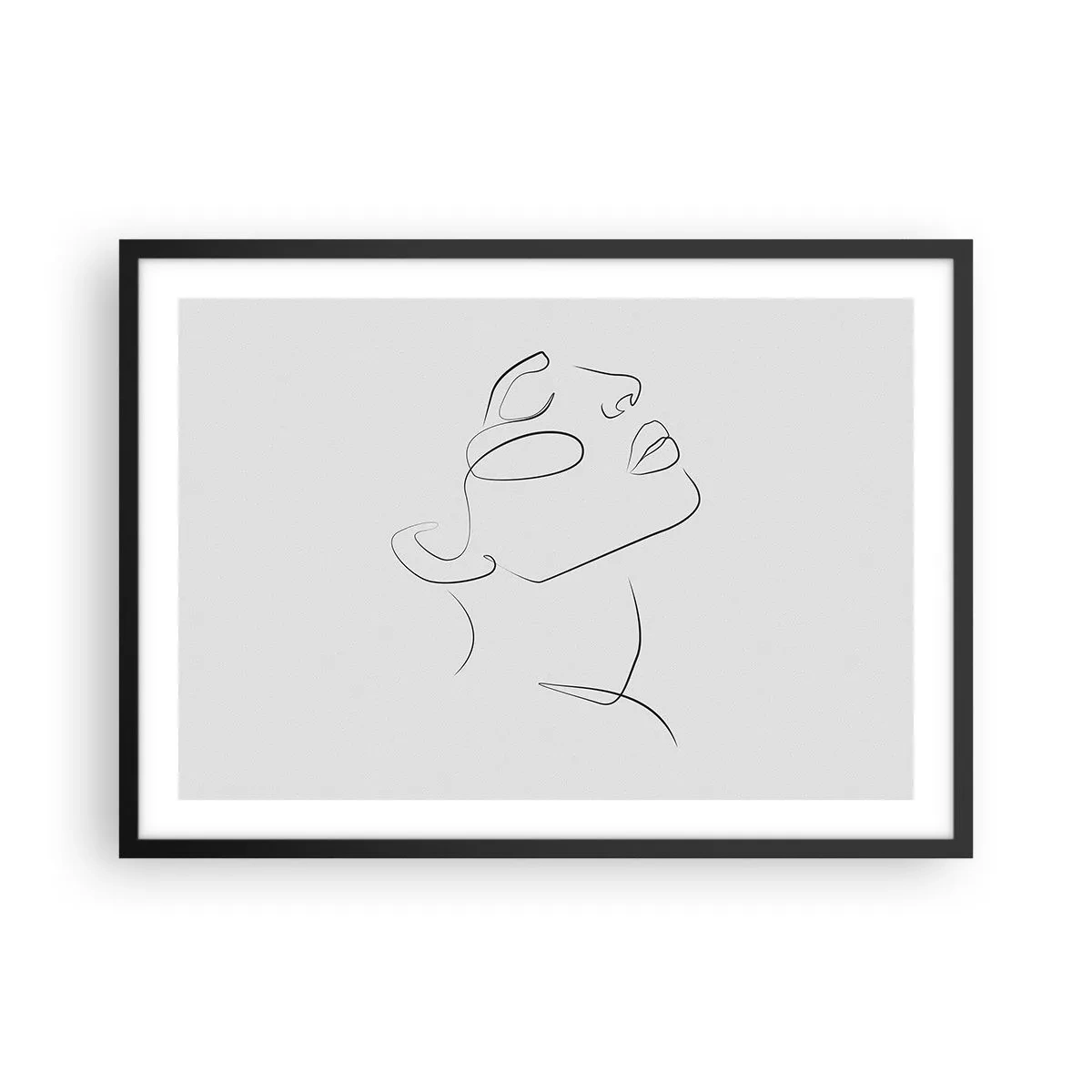 Affisch i svart ram - Drömmens meander - 70x50 cm