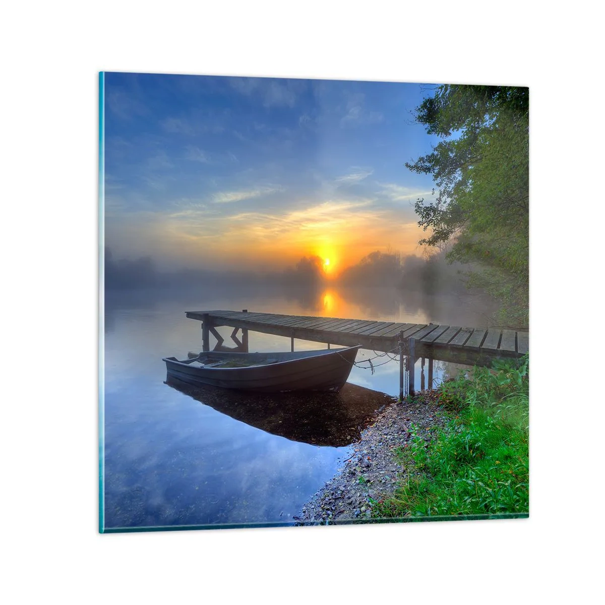 Glastavla - Bild på glas - Det vanliga förvandlas till det magiska - 70x70 cm