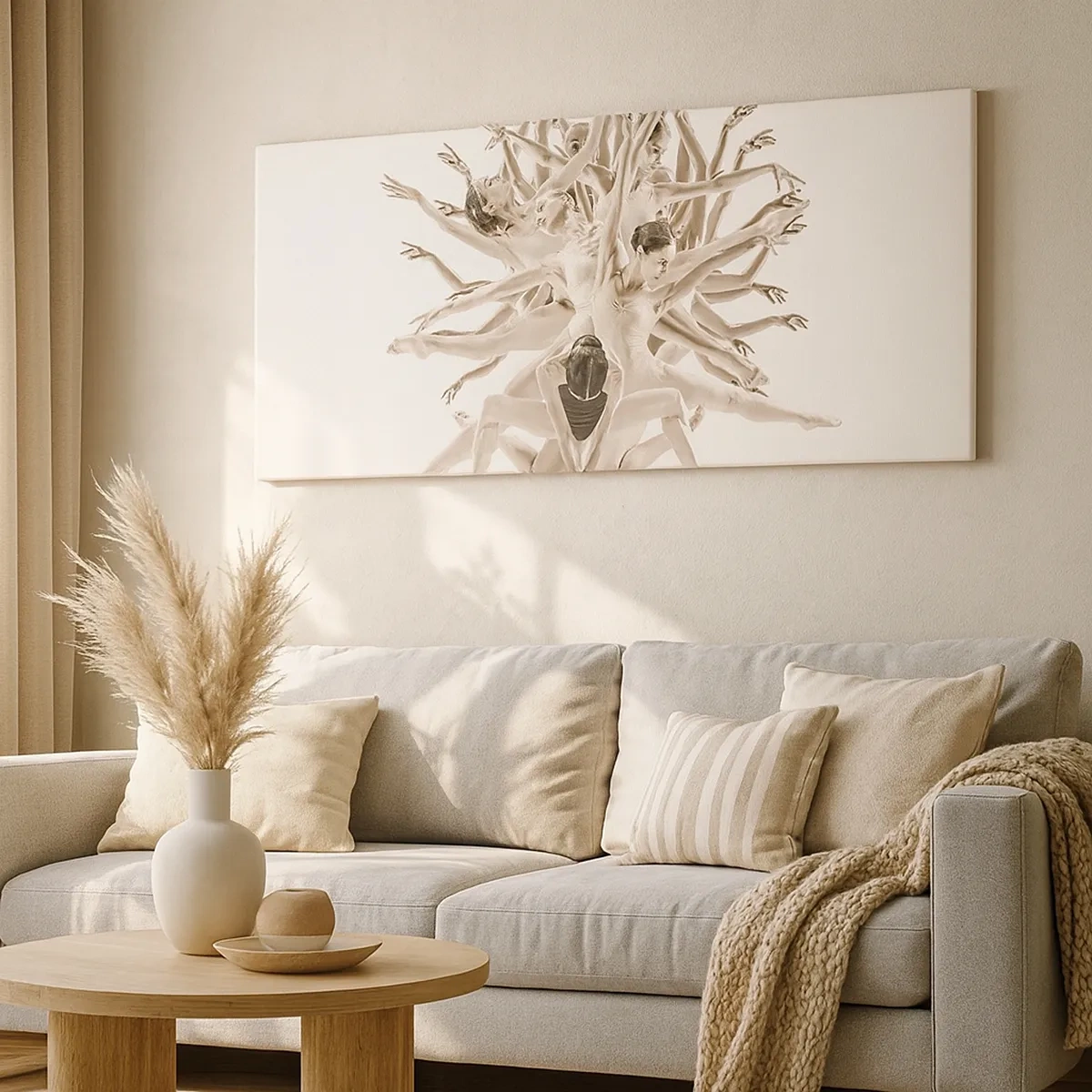 Canvastavla - Bild på duk - Blommar i dansen - 30x30 cm