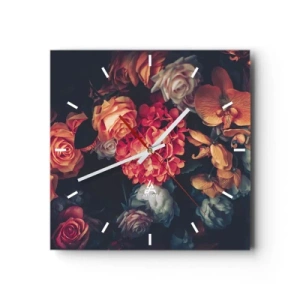 Väggklocka - Klocka på glas - Som hos de holländska mästarna - 40x40 cm