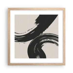 Affisch i ram av ljusek - Svepande och cirkulärt - 40x40 cm
