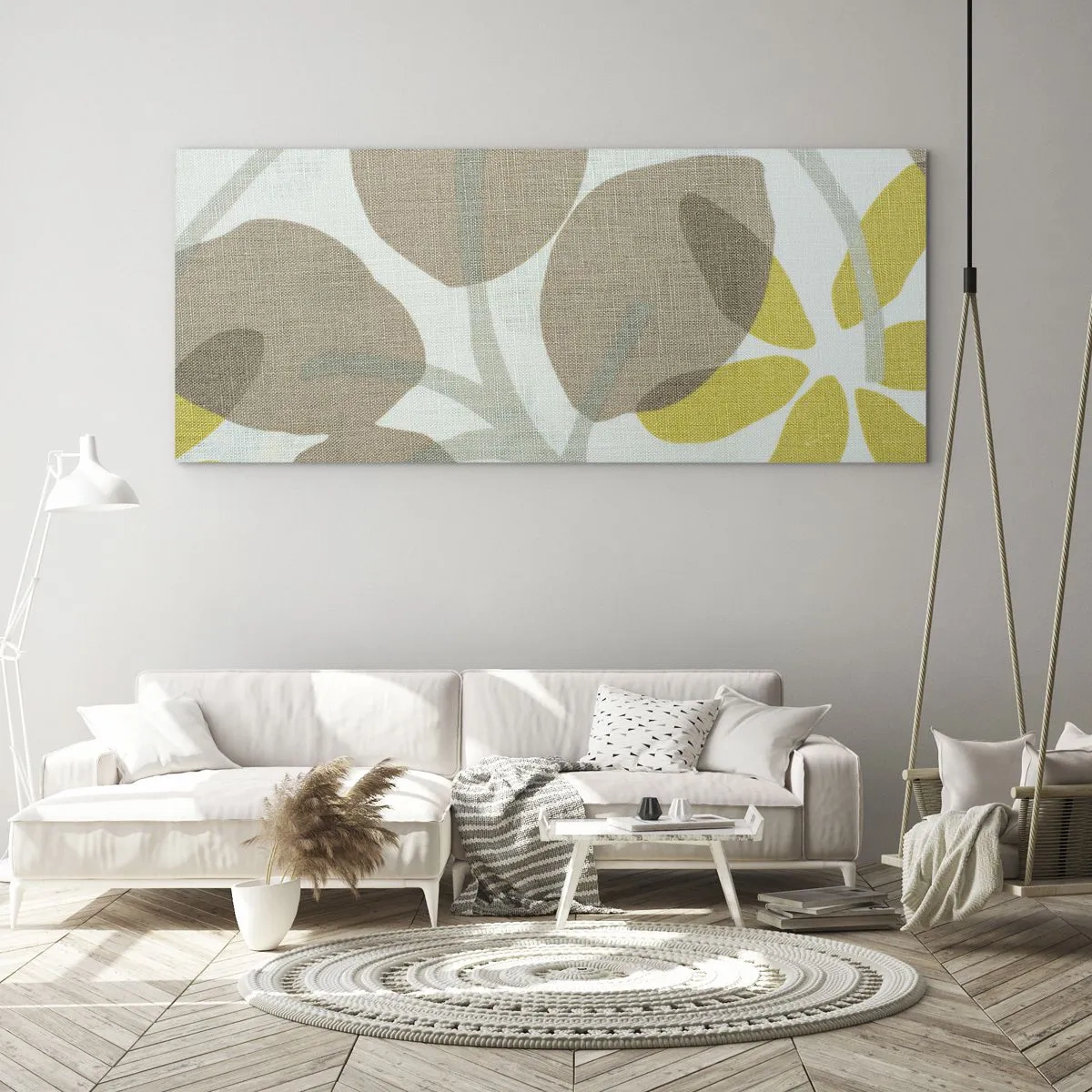 Glastavla - Bild på glas - Komposition i solskenet - 100x40 cm