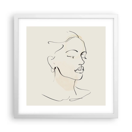 Affisch i vit ram - Säkra drag - 40x40 cm