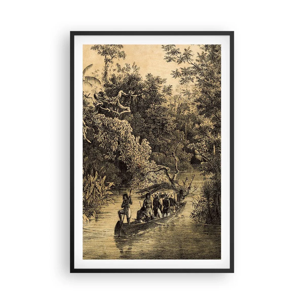 Affisch i svart ram - Resa till källan - 61x91 cm