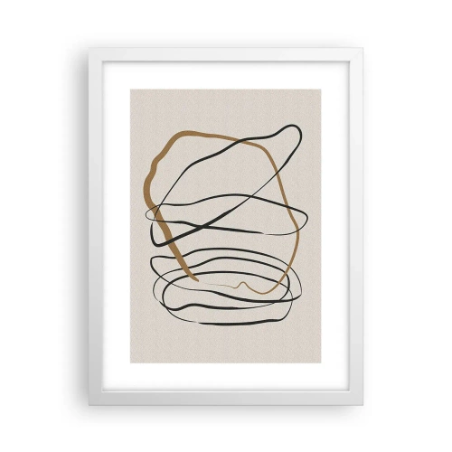 Affisch i vit ram - Komposition: besittande dans - 30x40 cm