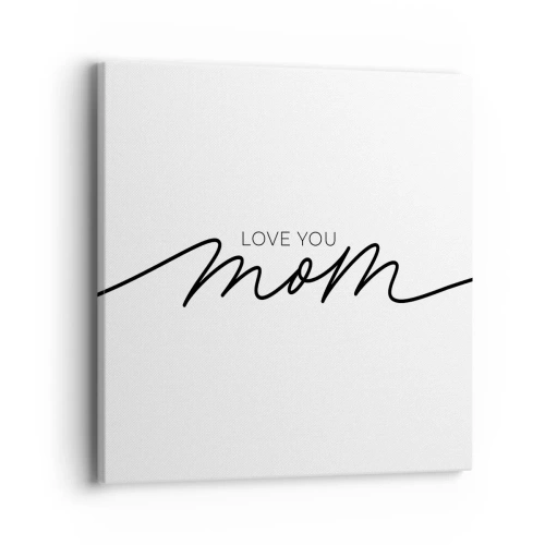 Canvastavla - Bild på duk - Jag är mycket rörd - 40x40 cm