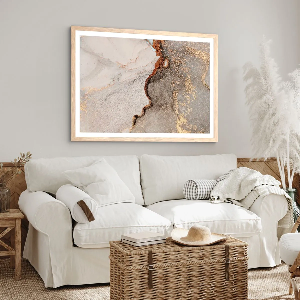 Affisch i ram av ljusek - På färgernas gräns - 70x50 cm