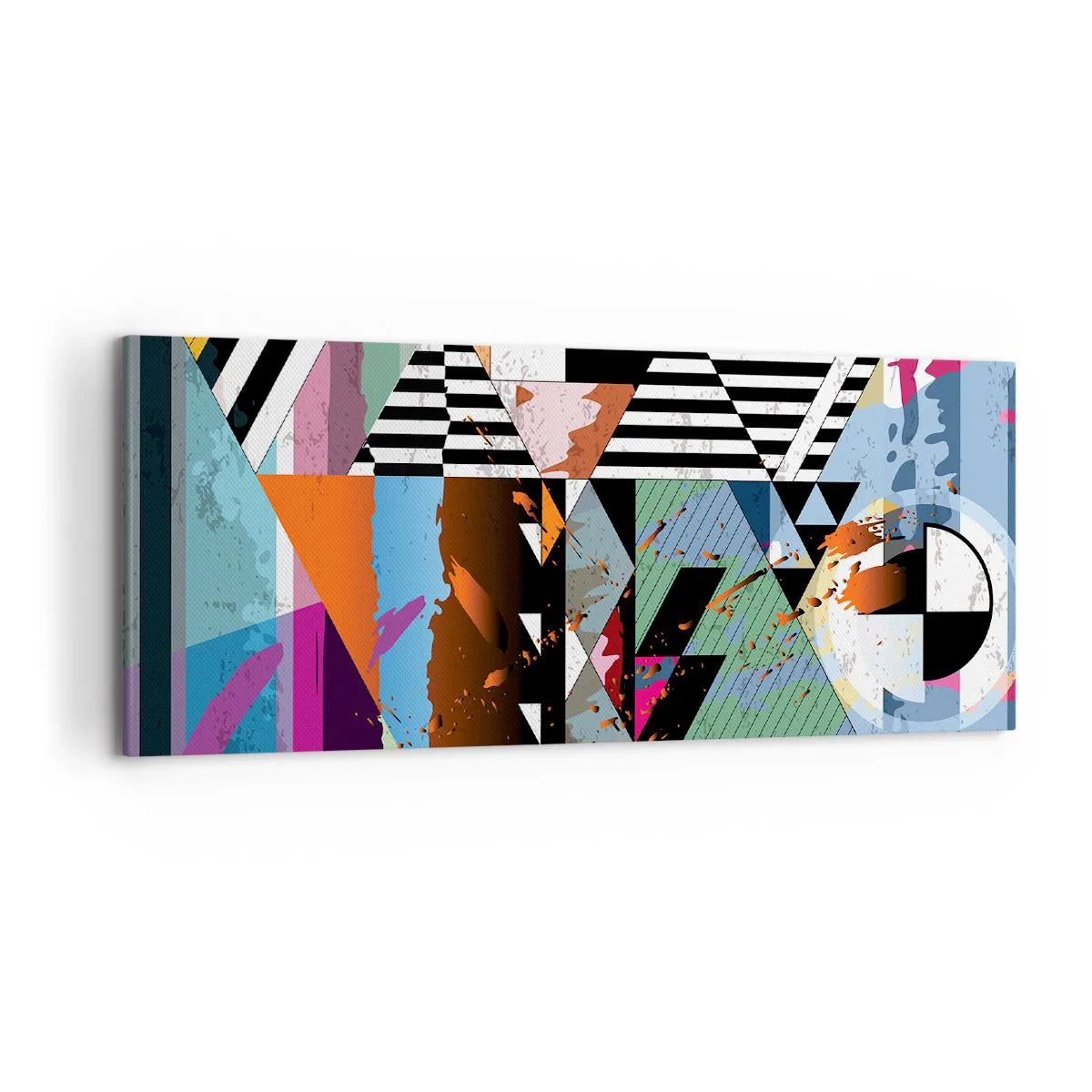 Canvastavla - Bild på duk - Geometriskt och organiskt - 120x50 cm