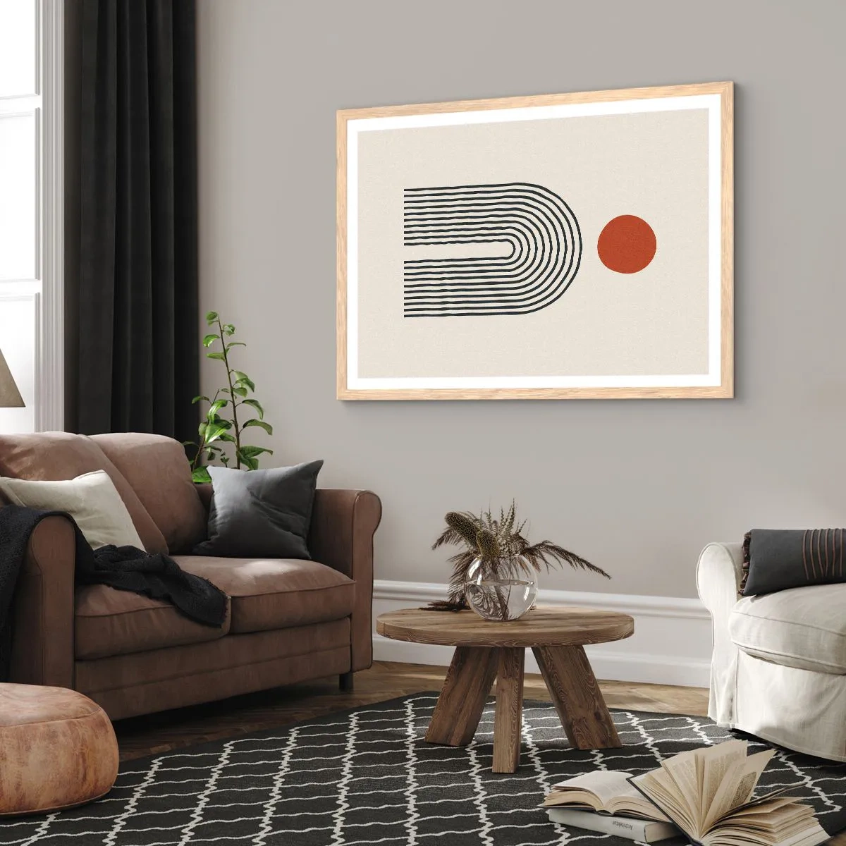 Affisch i ram av ljusek - Formernas och färgernas magnetism - 100x70 cm