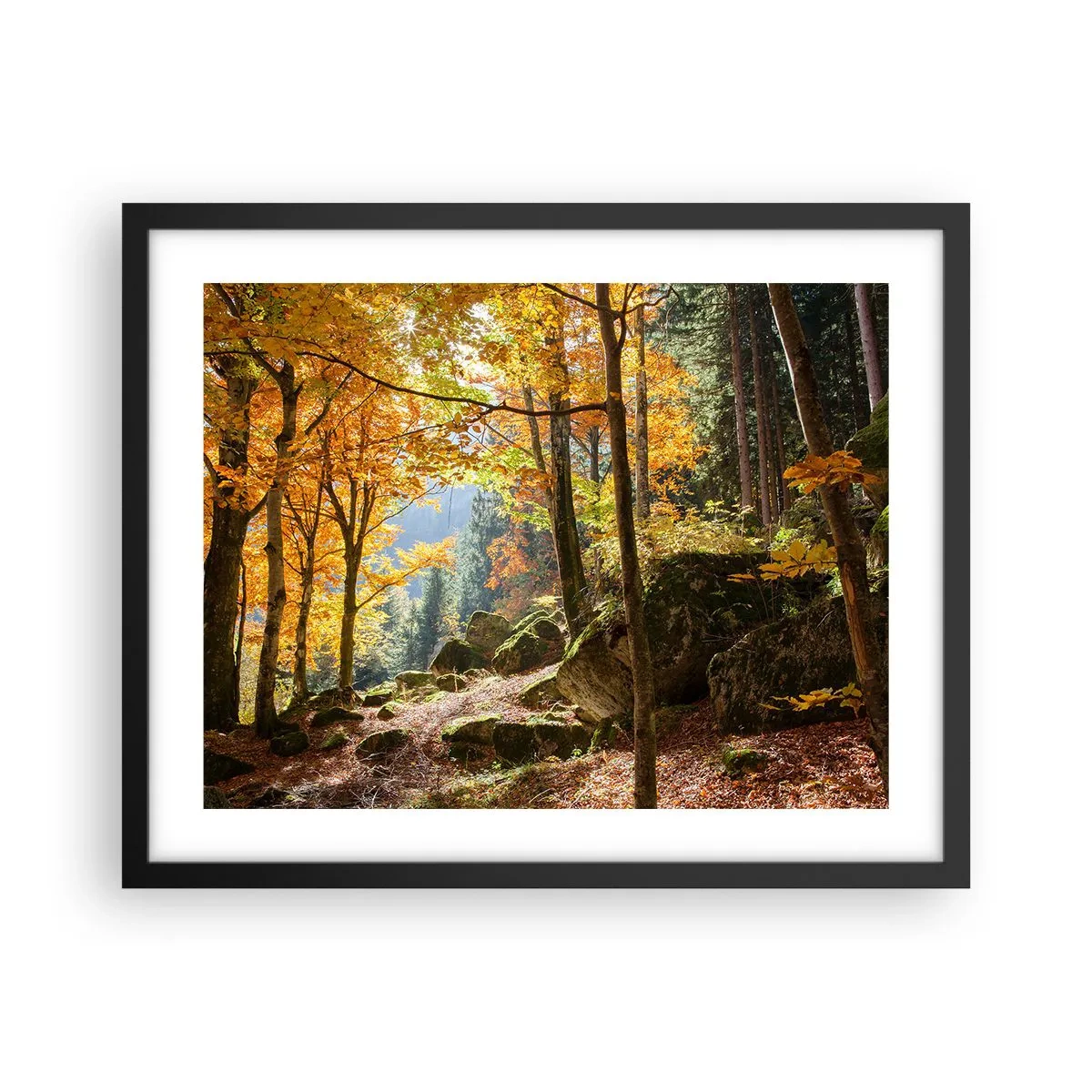 Affisch i svart ram - Dags att vila - 50x40 cm