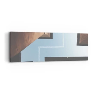 Canvastavla - Bild på duk - Ovanför stadens labyrint - 90x30 cm