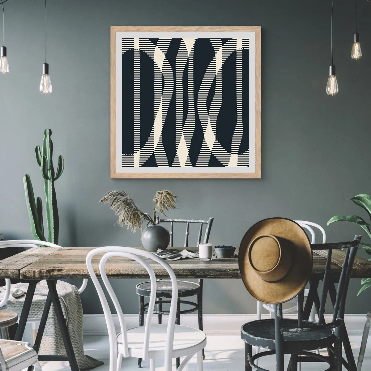 Affisch i ram av ljusek - Försök att bryta mörkret - 30x30 cm