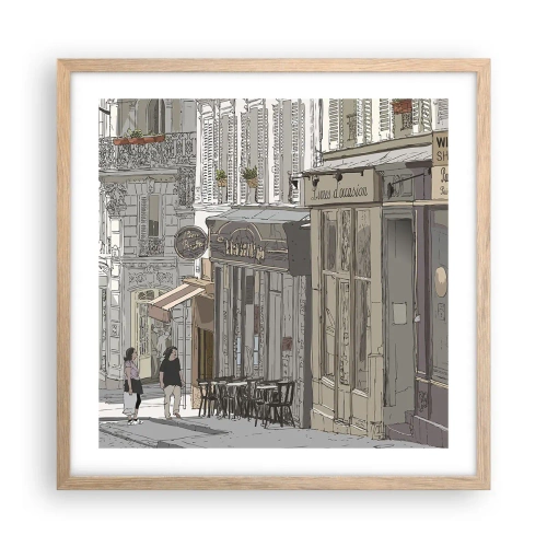 Affisch i ram av ljusek - Stadens nöjen - 50x50 cm