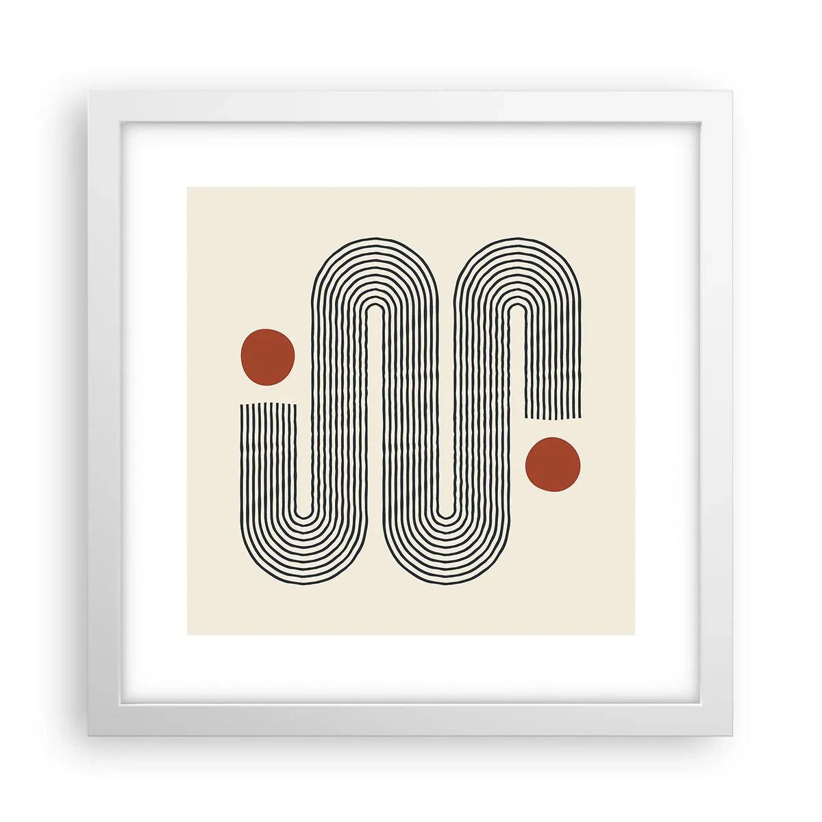 Affisch i vit ram - från början till slutet - 30x30 cm