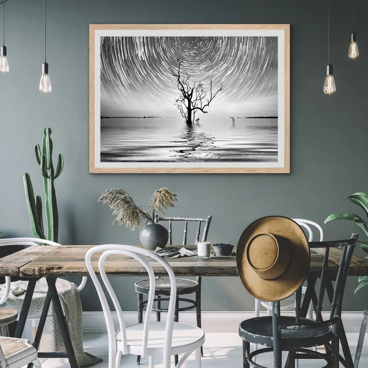 Affisch i ram av ljusek - Naturens symfoni - 91x61 cm