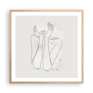 Affisch i ram av ljusek - Drömstund - 60x60 cm