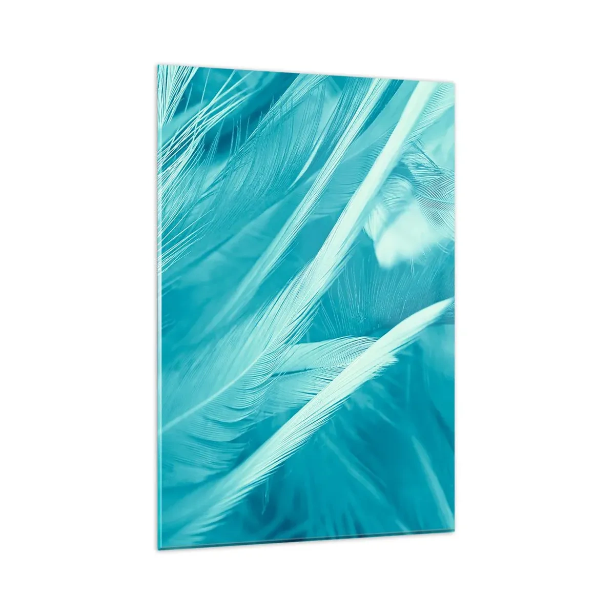 Glastavla - Bild på glas - Drunkna i dun - 80x120 cm