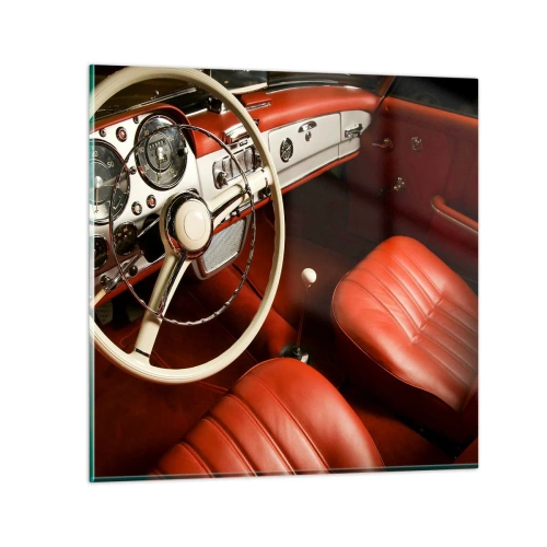 Glastavla - Bild på glas - Lyx i vintage stil - 40x40 cm