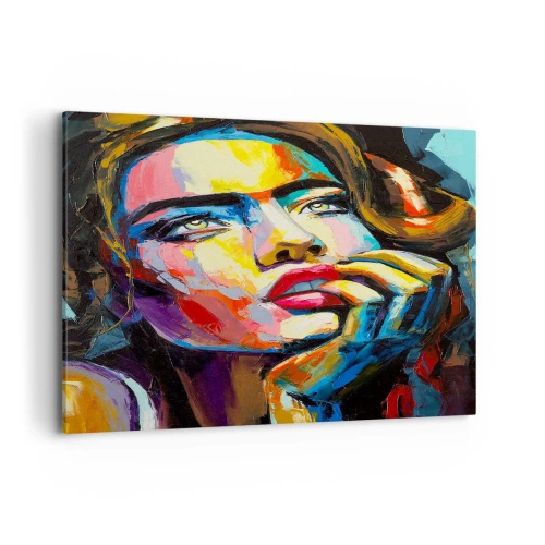 Canvastavla - Bild på duk - Drömmar seglar i himlen som fåglar - 100x70 cm