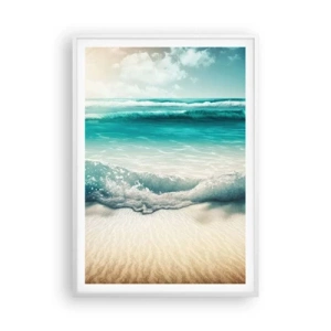 Affisch i vit ram - Lugnet i havet - 70x100 cm