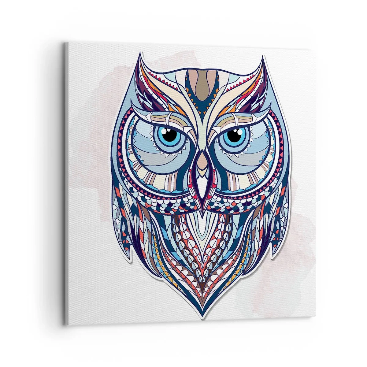 Canvastavla - Bild på duk - Ornamentuggla - 50x50 cm