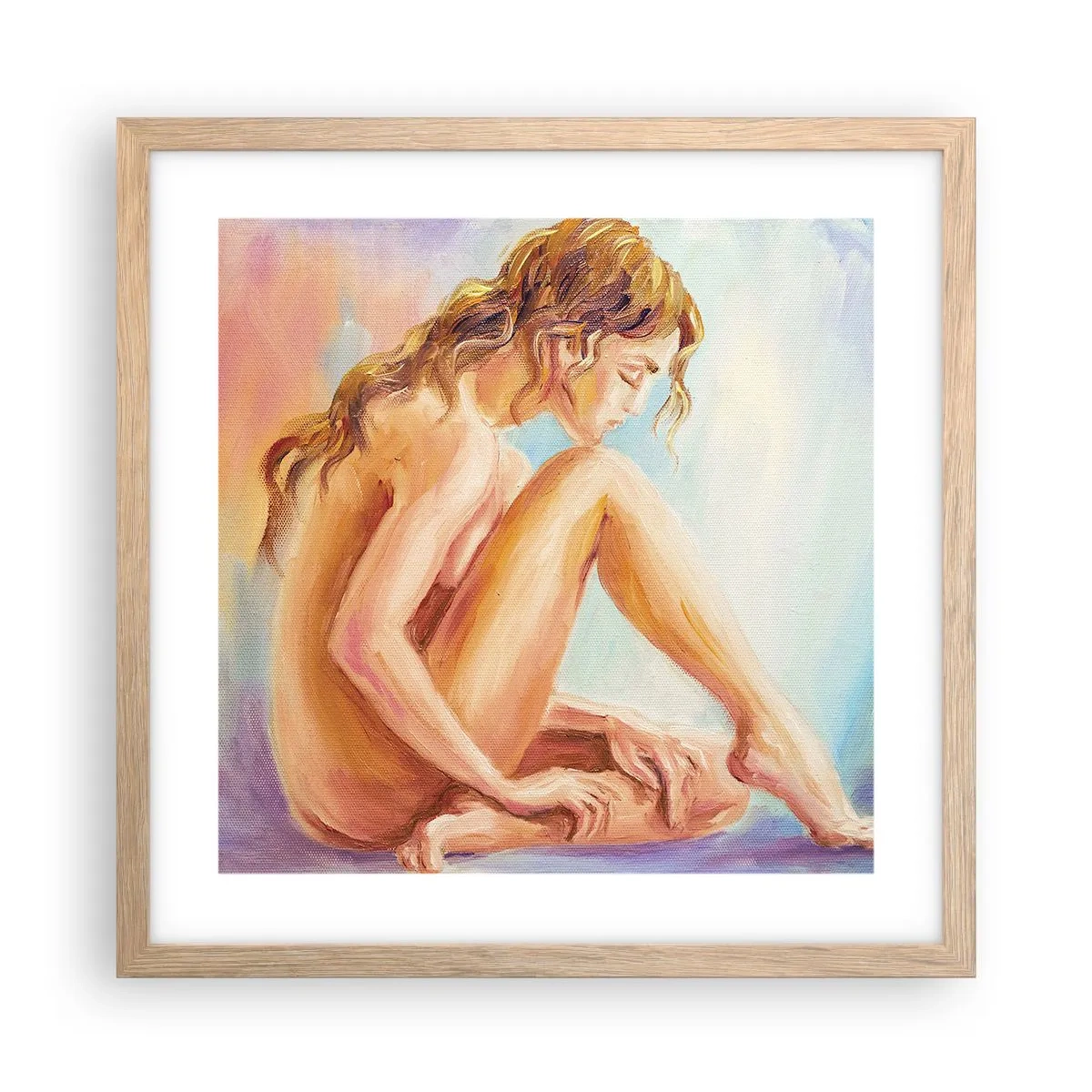 Affisch i ram av ljusek - Kärlekens akt - 40x40 cm