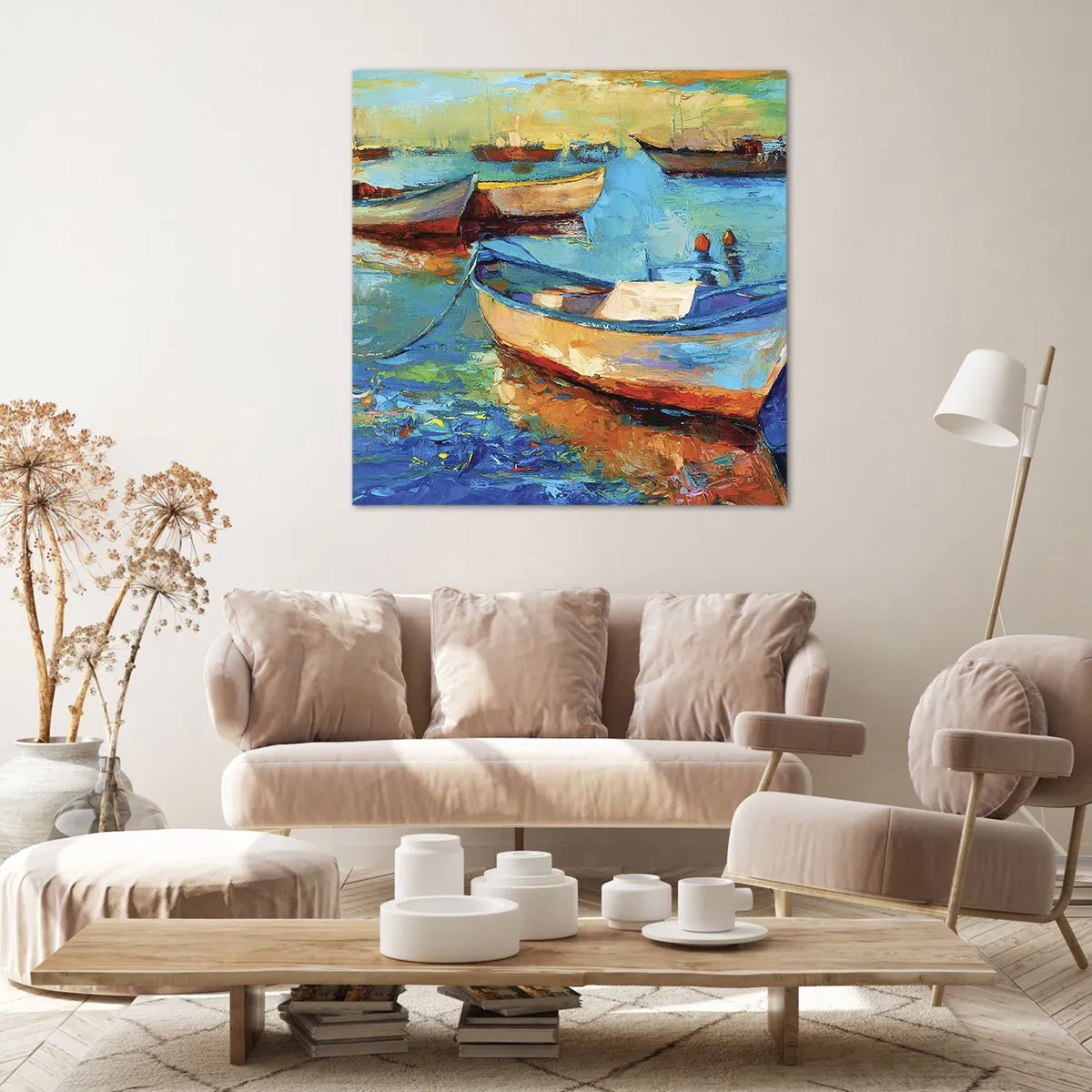 Canvastavla - Bild på duk - I en sydlig vik - 30x30 cm