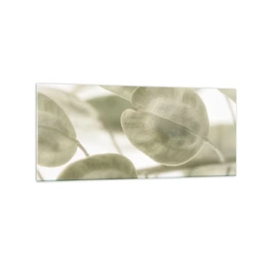Glastavla - Bild på glas - I början fanns det löv... - 120x50 cm
