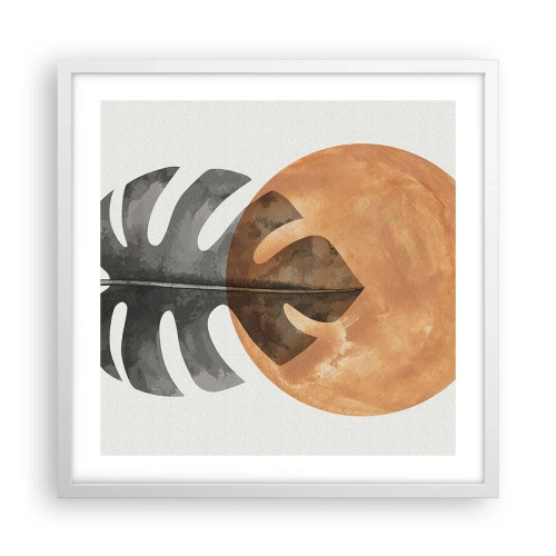 Affisch i vit ram - Alltid solen - 50x50 cm