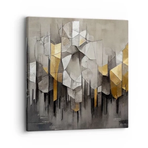 Canvastavla - Bild på duk - Komposition av is och ljus - 30x30 cm